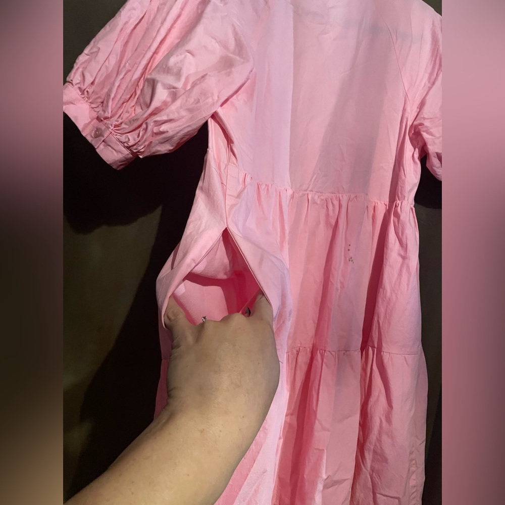 English Factory Pink Tiered Midi Dress - Picture 11 of 11